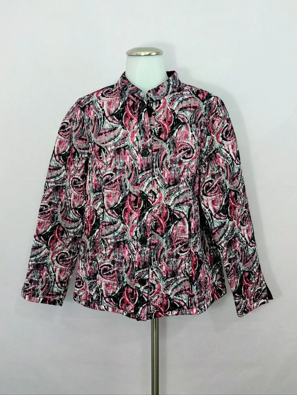 Christopher & Banks Quilted Reversible Button-Front Jacket NWT